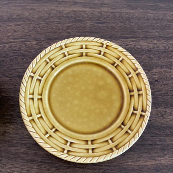 Sarreguemines France jam pot w/lid, saucer - Picture 4 of 8